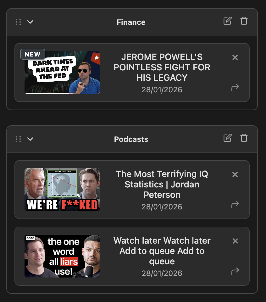 Folder organization and sync
